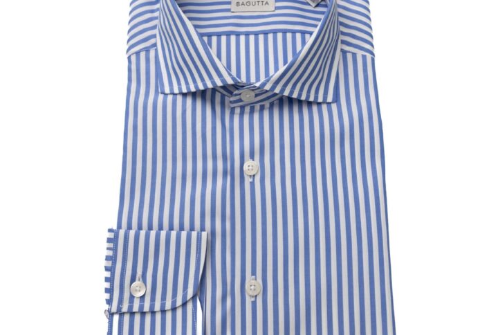Bagutta 12745WALTER Riga Azzurra Shirt