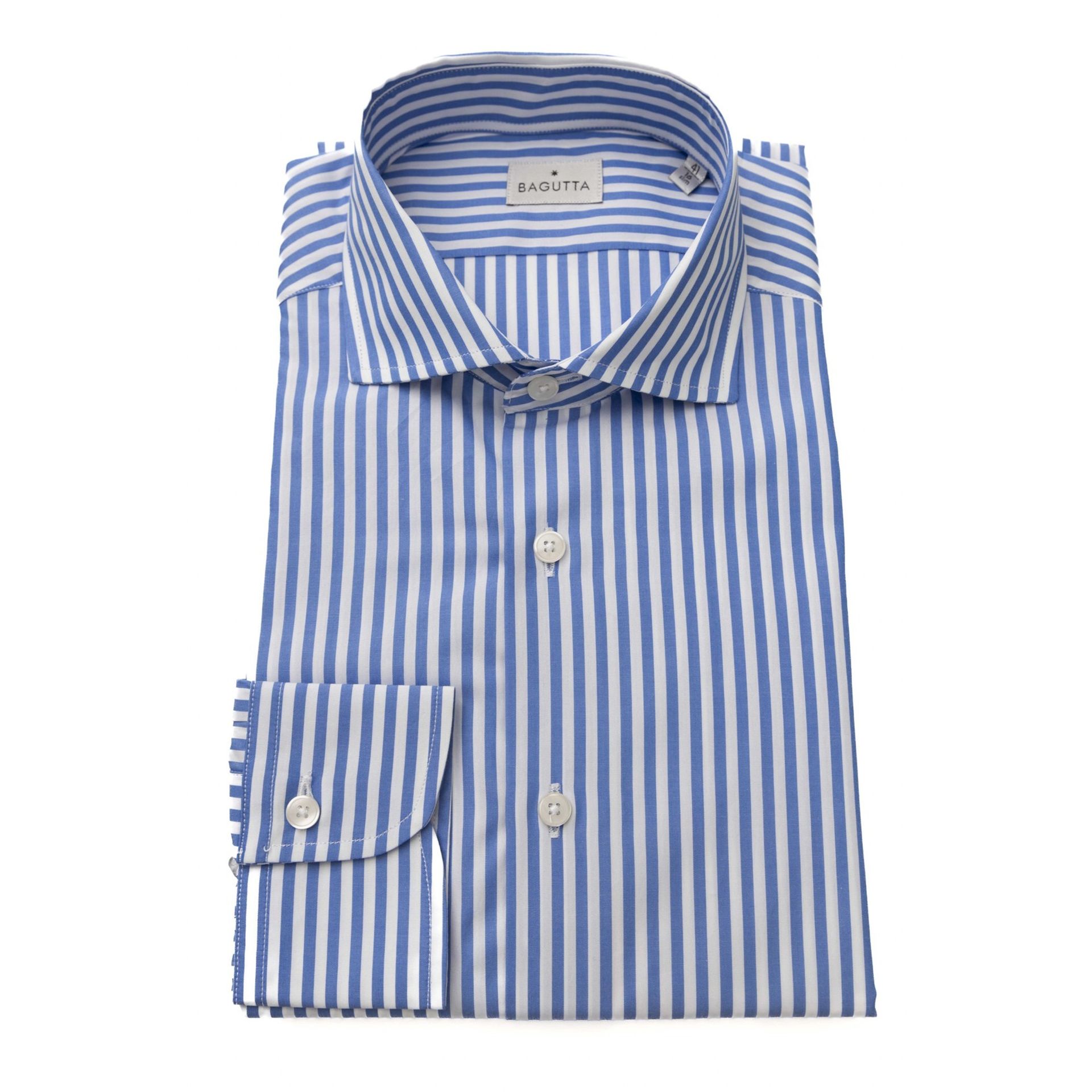 Bagutta 12745WALTER Riga Azzurra Shirt