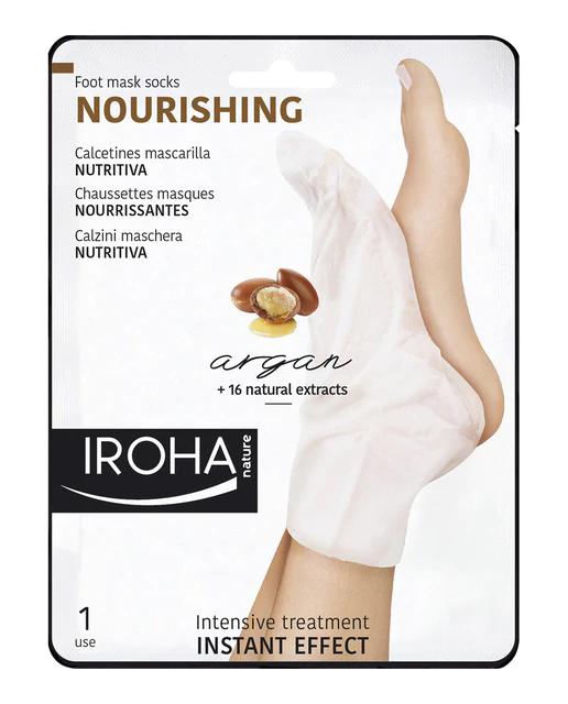 Nourish and soften your feet with Iroha Nature Argan y Macadamia Nourishing Socks 1 U. Enriched with natural oils for smooth, hydrated skin.