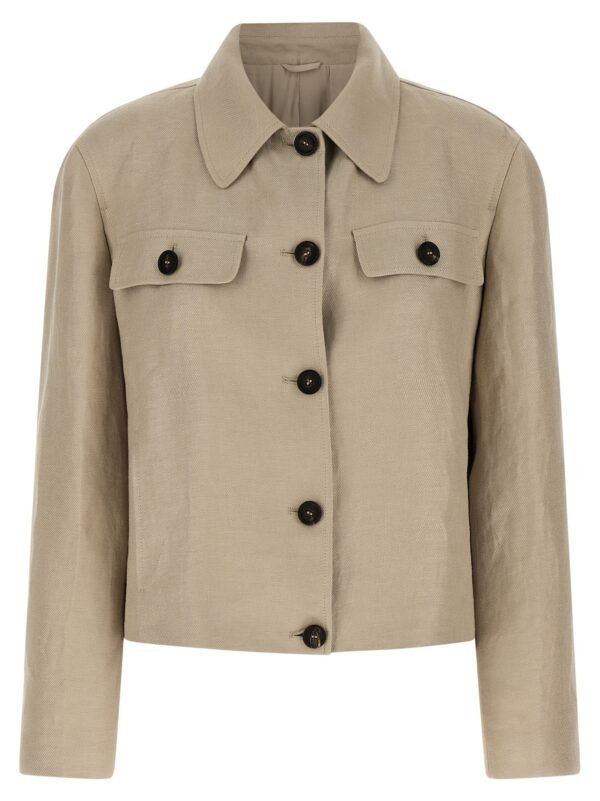 Beige Linen Blazer