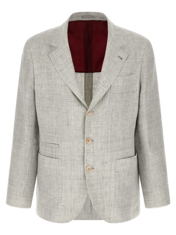 Beige Linen Blazer