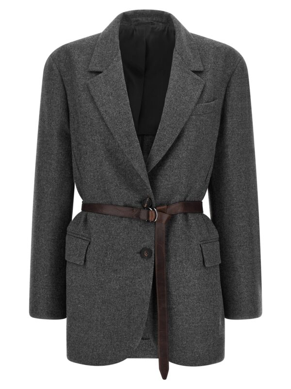 Gray Virgin Wool Blazer