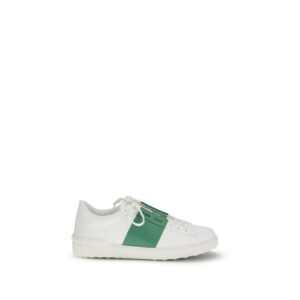 White Calf Leather Bos Taurus Low Top Sneakers