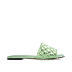 Bicolor Calfskin Flat Sandals