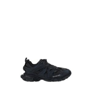 Black Polyethylene Athletic Sneakers