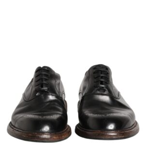 Black Calfskin Leather Oxford Dress Shoes