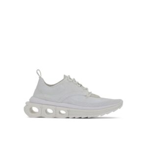 White Nylon Athletic Sneakers