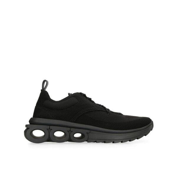 Black Fabric Athletic Sneakers