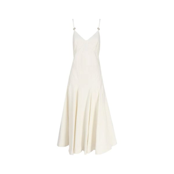 White Cotton Casual Dress