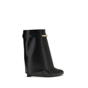 Black Calf Leather Bos Taurus Ankle Boots