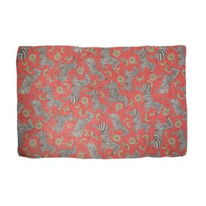 Red Zebra Print Silk Wrap Shawl Stole 200cm x 132cm Scarf