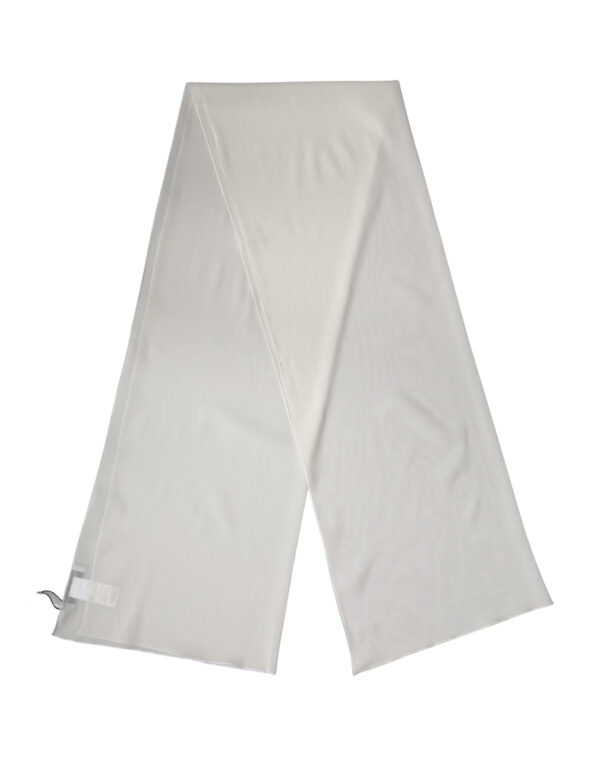 Off White Silk Neck Wrap Shawl Stole 200cm x 64cm Scarf