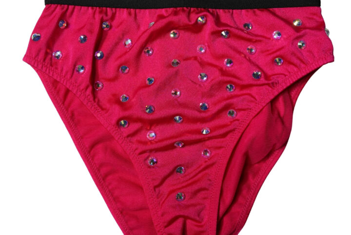 Pink Embellished High-Waist Brief Logo Underwear