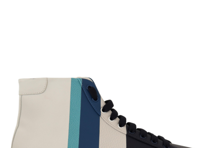 Multicolor Leather Mid Top Sneakers Shoes