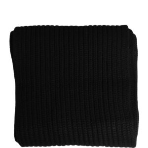 Black Cashmere Knitted Men Neck Warmer One Size Scarf