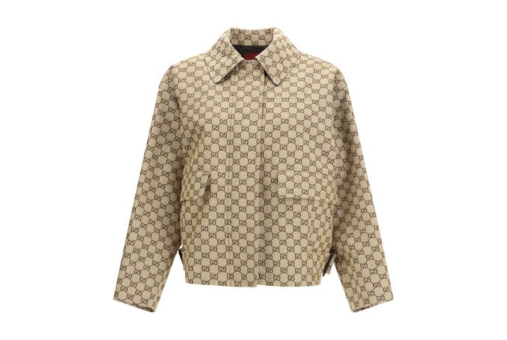 Beige Cotton Bomber