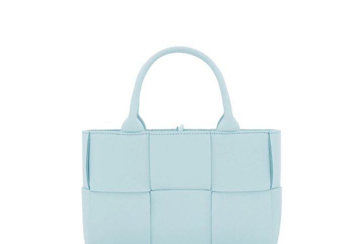 Blue Lamb Leather Tote Bag