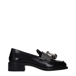 Black Leather Slip-On Loafers