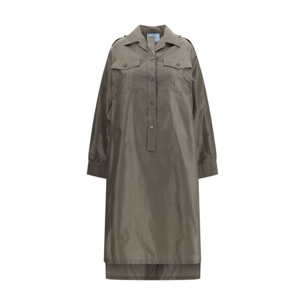 Bicolor Silk Casual Dress