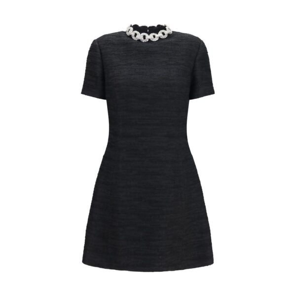 Black Cotton Cocktail Dress