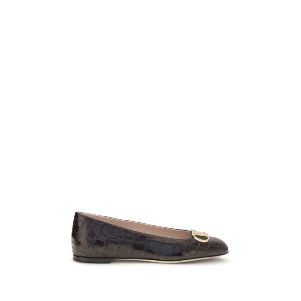 Brown Calf Leather Bos Taurus Ballet Flats