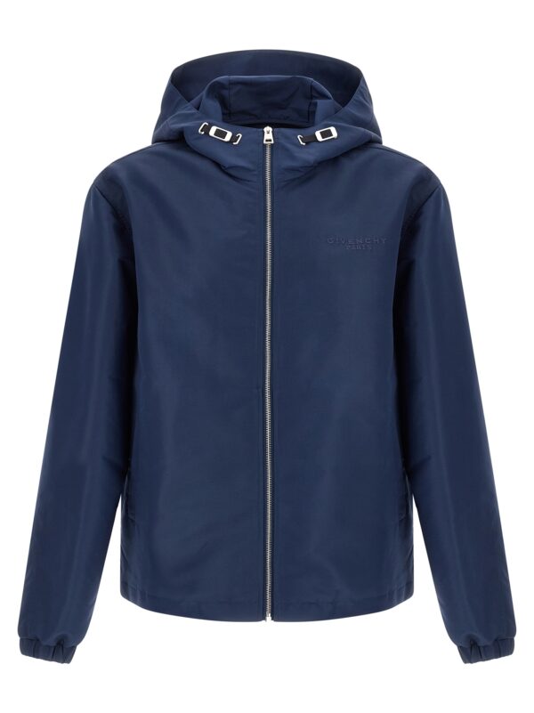 Blue Polyester Shell Jacket