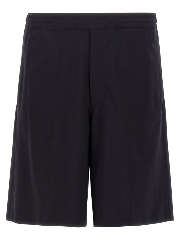 Blue Elastane Bermuda Shorts