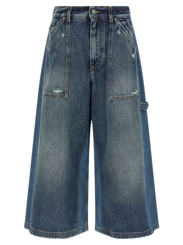 Blue Cotton Bermuda Shorts