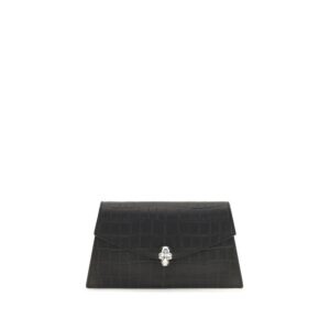 Black Calf Leather Bos Taurus Clutch Bag - Jag Couture London