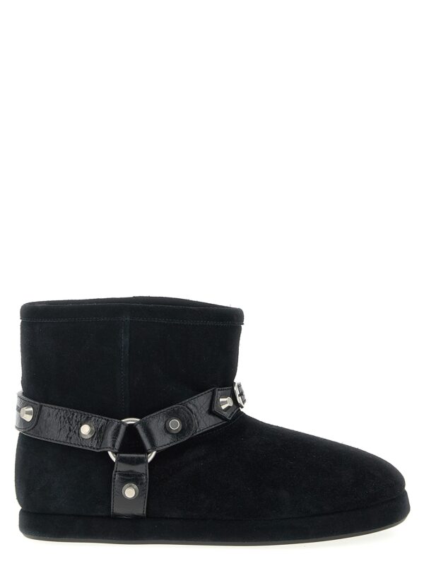 Black Calfskin Ankle Boots