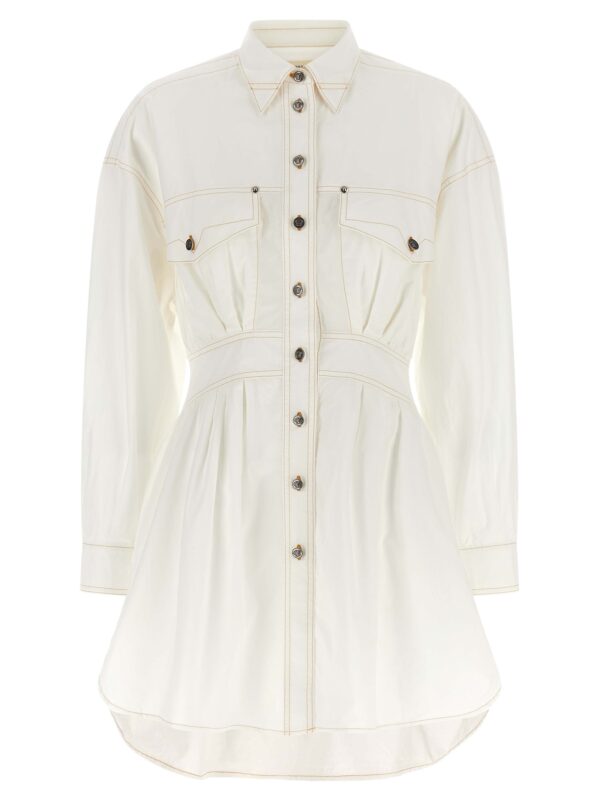 White Cotton Short Dress