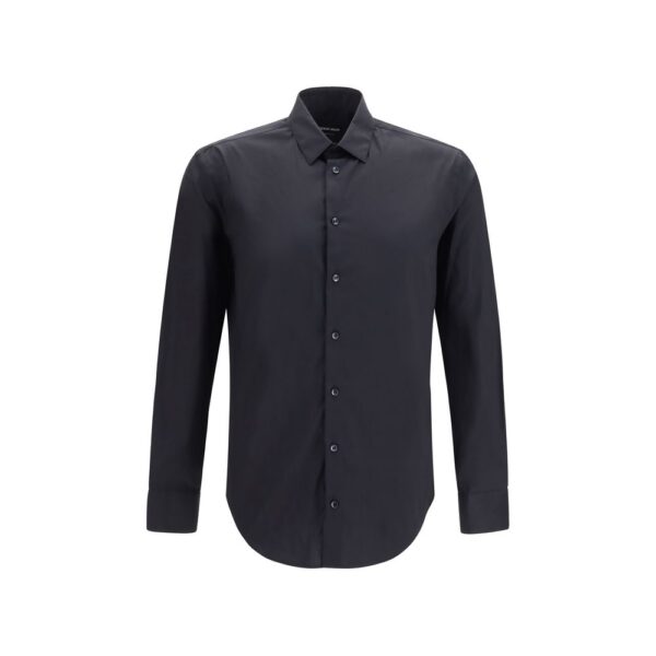 Black Cotton Dress Shirt