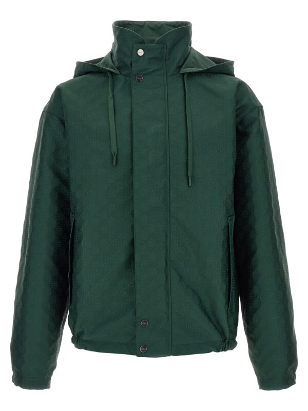 Bicolor Cotton Shell Jacket