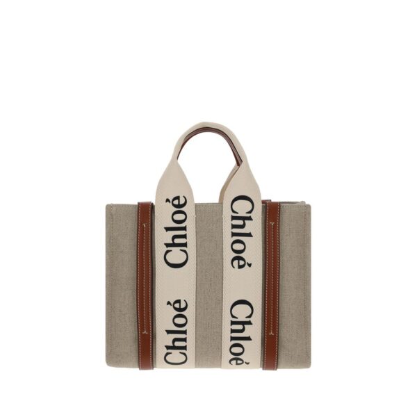 Brown Linen Handbag