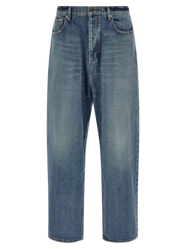 Blue Cotton Relaxed Fit Jeans