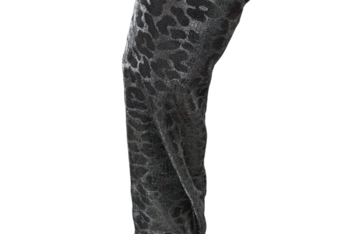 Gray Leopard High Top Sneakers Booties Shoes - Jag Couture London