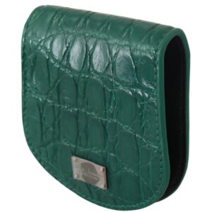 Green Exotic Skins Condom Case Holder Wallet - Jag Couture London