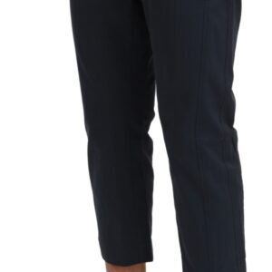 Brown Stripes Cropped Trousers Pants - Jag Couture London