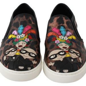 Leather Leopard #dgfamily Loafers Shoes - Jag Couture London