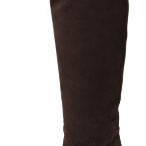 Brown Suede Studded Knee High Shoes Boots - Jag Couture London