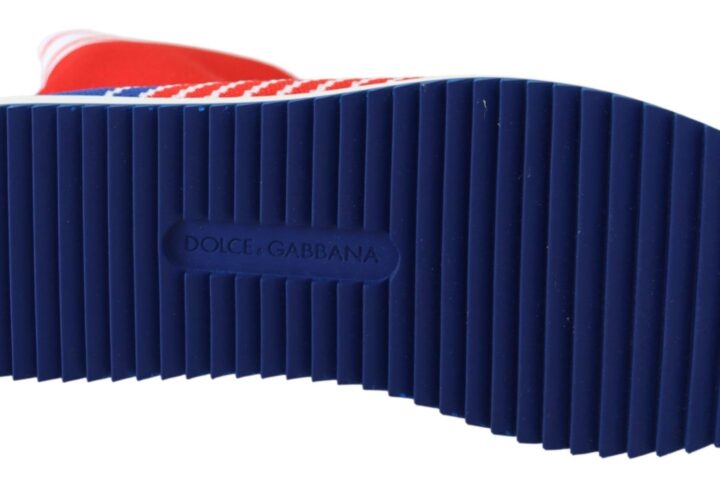 Blue Red Sorrento Logo Sneakers Socks Shoes - Jag Couture London