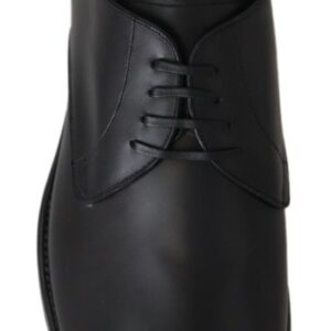 Black Leather SARTORIA Hand Made Shoes - Jag Couture London