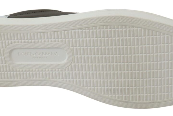 White Green Leather Low Top Sneakers Shoes - Jag Couture London