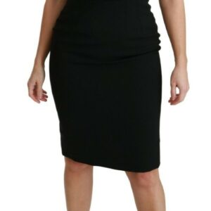 Black Floral Lace Sheath Gown Dress - Jag Couture London