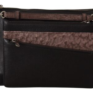 Black Exotic Leather Shoulder Sling Alta Sartoria Bag - Jag Couture London