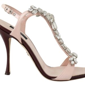 Pink Crystals Heels Keira Sandals - Jag Couture London