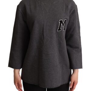 Gray Embroidered Women Pullover Sweater - Jag Couture London