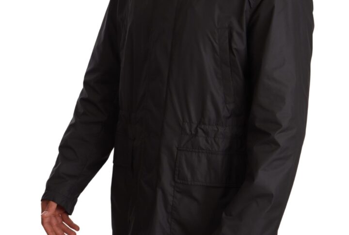 Black Hooded Mens Trench Coat Jacket - Jag Couture London