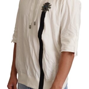 White Hooded Limited Edition Sweater - Jag Couture London