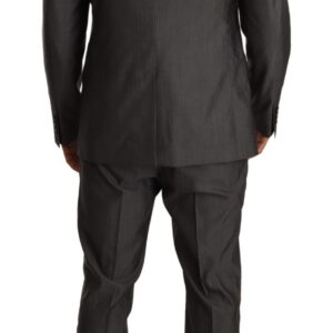 Gray Metallic MARTINI Slim Fit Set Suit - Jag Couture London